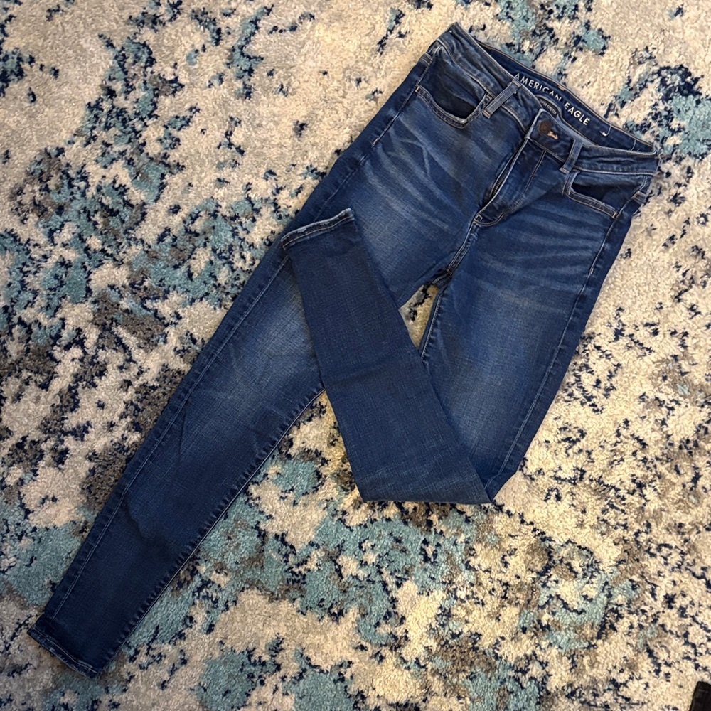 American Eagle Outfitters High Rise Jegging Jeans - Dark Blue